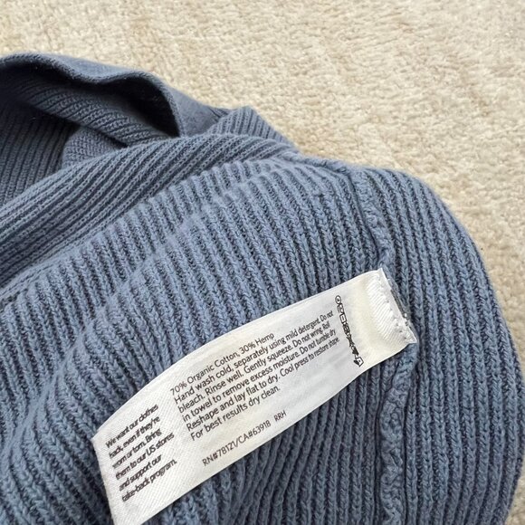 Eileen Fisher Blue Cotton Hemp Open Front Cardigan Sweater XL - Picture 10 of 10